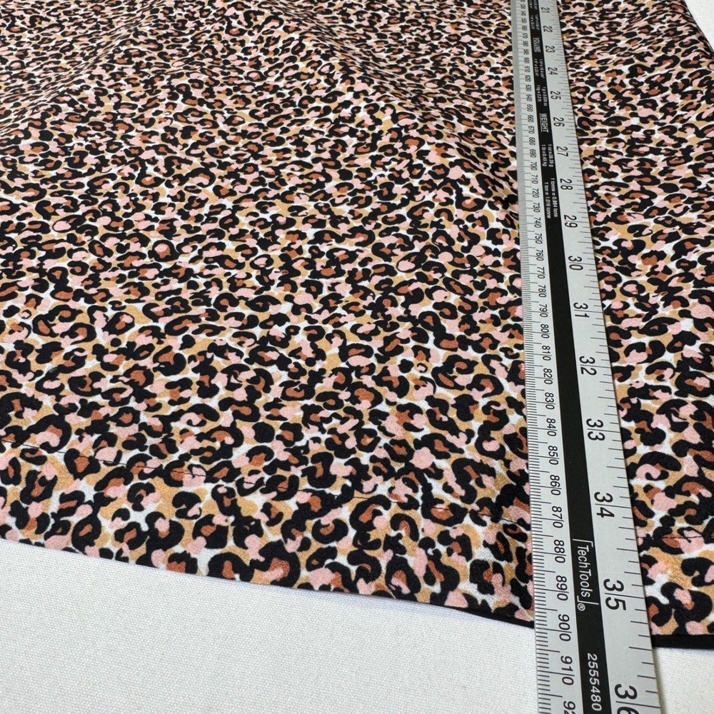 Ann Taylor LOFT Large Leopard Print Shift Dress Womens Brown Animal Long Sleeve - Picture 7 of 9